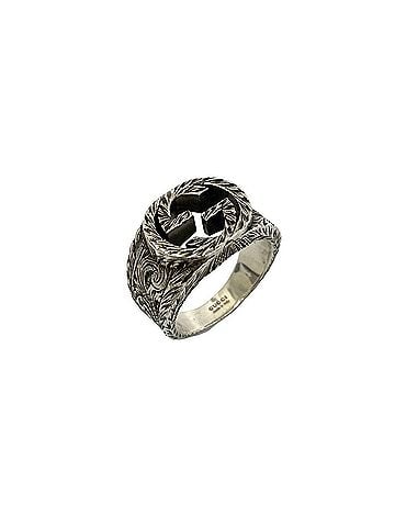 Gucci GUCCI Arabesque Ring, Sterling Silver 925, Men's Accessory, Item Number 35635 (view 1)