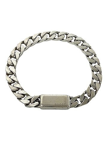 Gucci GUCCI Vintage Cuban Link Chain Bracelet, Sterling Silver 925, Bangle, Accessory, 07009 (view 1)