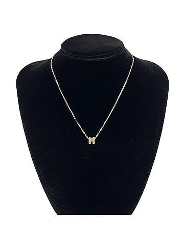 Hermès HERMES Mini Pop H Necklace GP Pendant Accessory Pink Gold Beige 02198 (view 2)
