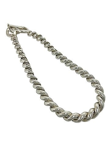 Hermès HERMES Vintage Torsade MM Necklace, Sterling Silver 925, Accessory, Choker, Silver, Item Number 25580 (view 1)