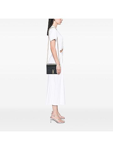 Saint Laurent Smooth Calfskin Monogram Cassandra Clasp Bag (view 2)