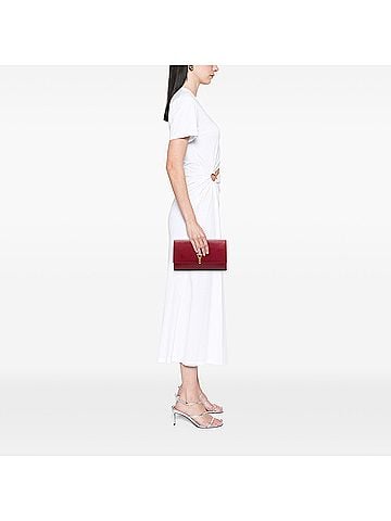 Saint Laurent Textured Leather Chyc Ligne Clutch (view 2)
