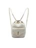Saint Laurent 100% Tweed White Chevron Tweed Monogram Joe Backpack One size - photo 1