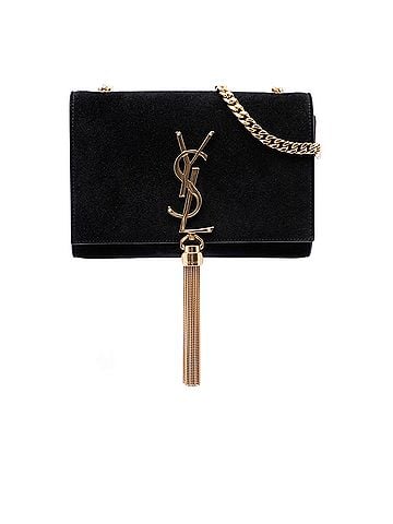 Saint Laurent Small Velvet Monogram Kate Tassel Crossbody (view 1)