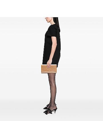 Saint Laurent Large Textured Patent Monogram Belle De Jour Clutch (view 2)
