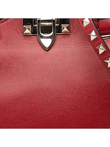 Valentino Mini Grained Calfskin Rockstud Trapeze Satchel (view 2)