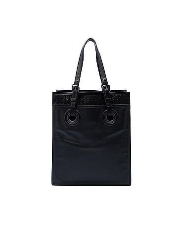 Bottega Veneta Intrecciato Trimmed Leather Oculus Tote (view 1)