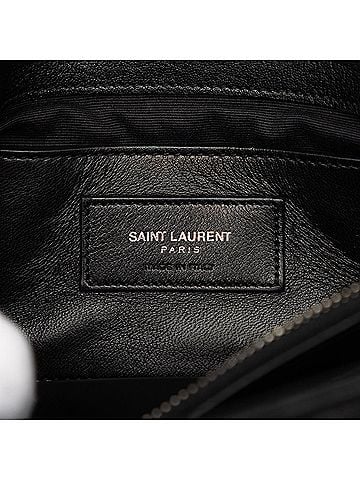 Saint Laurent Medium Chevron Sheepskin Monogram College Satchel (view 2)