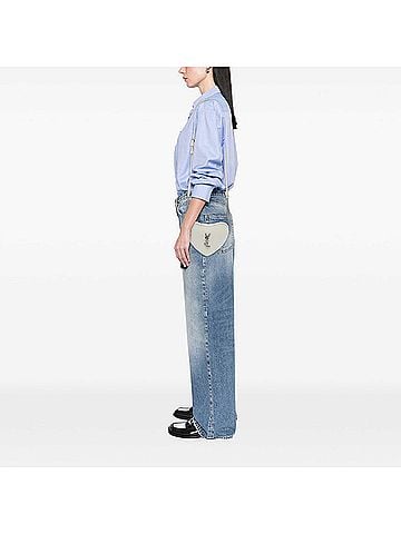 Saint Laurent Smooth Calfskin Sac Coeur Heart Tassel Crossbody (view 2)