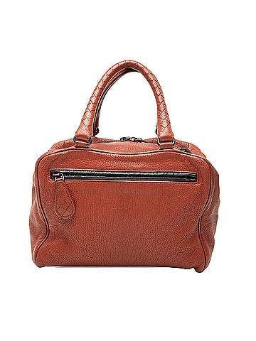 Bottega Veneta Small Intrecciato Trimmed Goatskin Madras Heritage Brera Handbag (view 1)