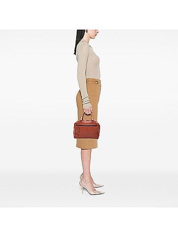 Bottega Veneta Small Intrecciato Trimmed Goatskin Madras Heritage Brera Handbag (view 2)