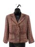 Talbots 100% Silk 100% Acetate Tweed Pink Purple Teal Blazer Size 4 - photo 1