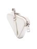 Prada 100% Leather White Mini Brushed Leather Triangle Chain Pouch One size - photo 3