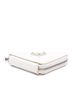 Prada 100% Leather White Mini Brushed Leather Triangle Chain Pouch One size - photo 4