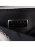 Prada 100% Leather White Mini Brushed Leather Triangle Chain Pouch One size - photo 6