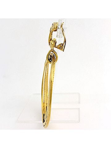 Chanel Chanel earrings, Coco Mark design, swing style, large size, for women. (view 2)