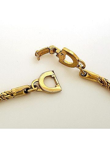 Christian Dior Christian Dior necklace CD long GP gold women's (view 2)