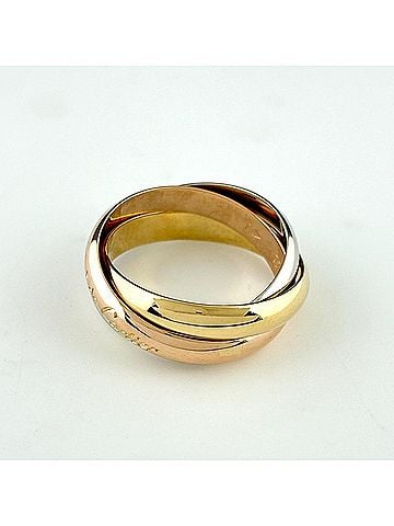 Cartier Cartier Trinity Ring, available in yellow gold (YG), pink (PG), and white (WG). Three-color designcm, 750mm, for women. (view 2)