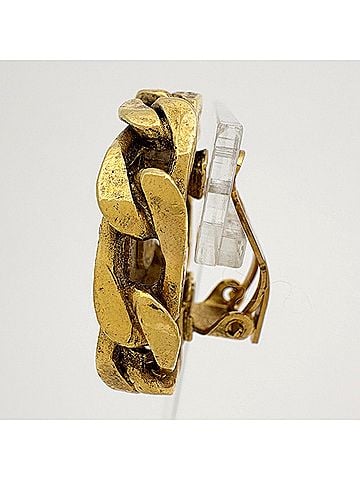 Chanel Chanel earrings, Coco Mark design, GP (gold plated), rhinestones, gold, for women. (view 2)