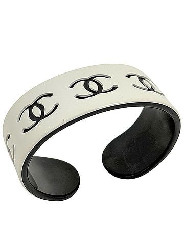 Chanel Chanel Bangle, Coco Mark, Plastic, White, Women's (view 1)