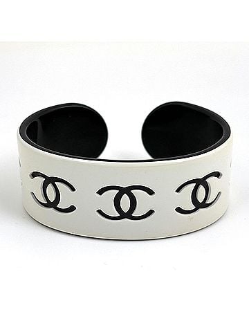 Chanel Chanel Bangle, Coco Mark, Plastic, White, Women's (view 2)