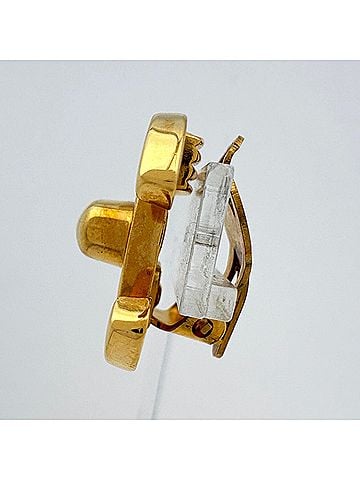 Chanel Chanel earrings, Coco Mark, turnlock, GP gold, women's. (view 2)