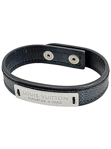 Louis Vuitton Louis Vuitton Bracelet Pruitt Bangle, Damier Cobalt, Black/Navy, Women's (view 1)