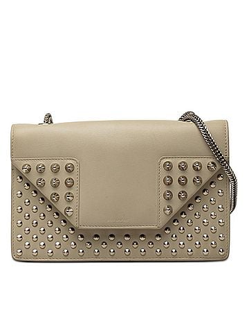 Saint Laurent Saint Laurent Betty Studded Chain Shoulder Bag 315681, Gray Beige Leather, Women's. (view 1)