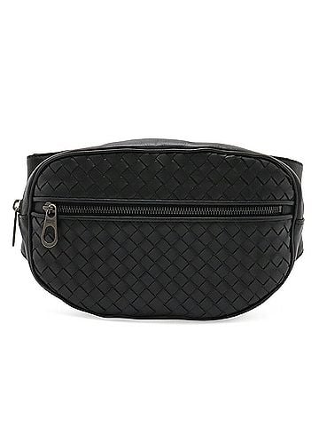 Bottega Veneta BOTTEGA VENETA Bottega Veneta Intrecciato Bag Body Waist Pouch Leather Black 520452 (view 1)