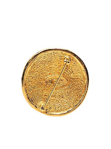 Chanel Chanel 31 RUE CAMBON Logo Round Brooch Gold Plated GP Women's CHANEL (view 2)