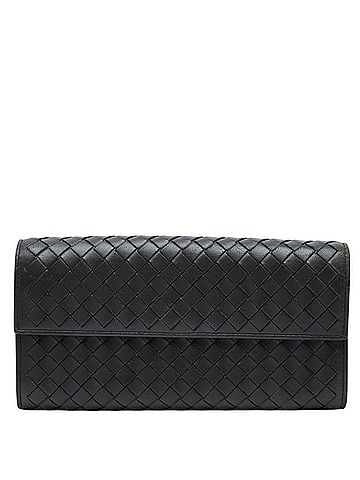 Bottega Veneta Bottega Veneta Intrecciato Long Wallet, Brown Leather, Women's BOTTEGAVENETA (view 1)