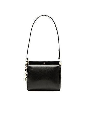Salvatore Ferragamo Salvatore Ferragamo Gancini One-Shoulder Bag, Black Leather, Women's (view 1)