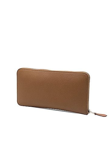 Hermès Hermes Azap Long Silk In Round Zipper Wallet, Brown, Silver Hardware, Veau Epsom Leather, Women's (view 2)