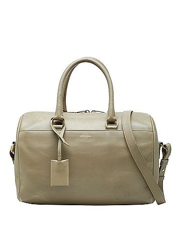 Saint Laurent Saint Laurent Duffle 6 Handbag Shoulder Bag 2WAY 322049 Gray Beige Leather Women's SAINT LAURENT (view 1)