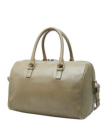 Saint Laurent Saint Laurent Duffle 6 Handbag Shoulder Bag 2WAY 322049 Gray Beige Leather Women's SAINT LAURENT (view 2)