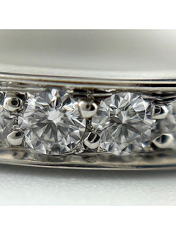 Tiffany & Co. Tiffany &amp; Co. Half Circle Bead Setting Ring, Platinum Ring with Small Diamonds, Pt950, Women's (view 2)