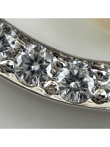 Tiffany & Co. Tiffany &amp; Co. Pearl Necklace, Platinum, with Small Diamond Pendant, Pt950, Diamond, Women's. (view 2)