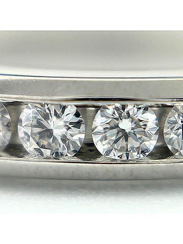 Tiffany & Co. Tiffany &amp; Co. Half Circle Ring, Platinum Ring with Small Diamonds, Pt950, Women's (view 2)