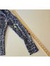 Spiegel 100% Silk Leopard Print Floral Blue Button-Down Shirt Size 4 - photo 6