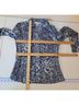 Spiegel 100% Silk Leopard Print Floral Blue Button-Down Shirt Size 4 - photo 9