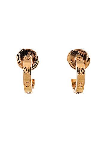 Cartier Love Hoop Earrings 18K Rose Gold Small (view 1)
