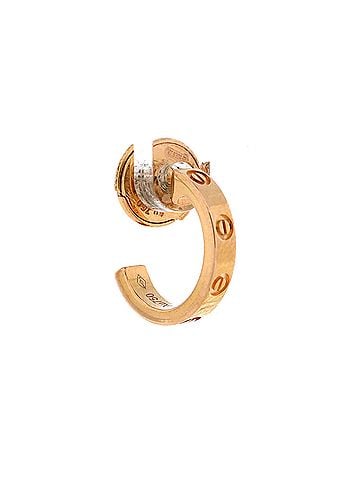 Cartier Love Hoop Earrings 18K Rose Gold Small (view 2)