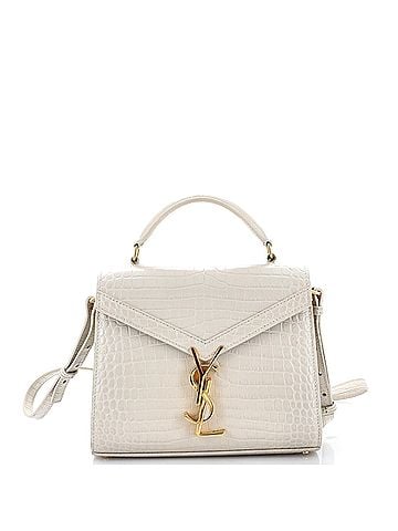 Saint Laurent Cassandra Top Handle Bag Crocodile Embossed Leather Mini (view 1)