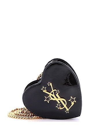 Saint Laurent Love Heart Chain Bag Patent Mini (view 1)
