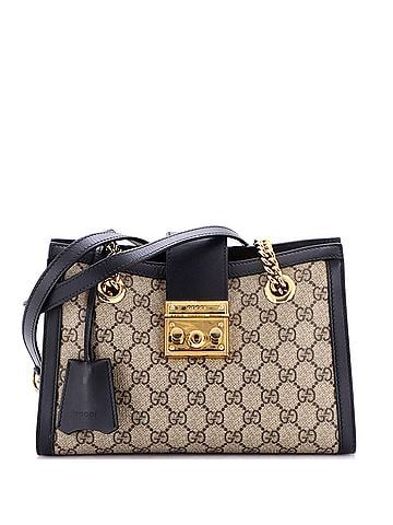 Gucci Padlock Chain Tote GG Coated Canvas with Leather Small (view 1)