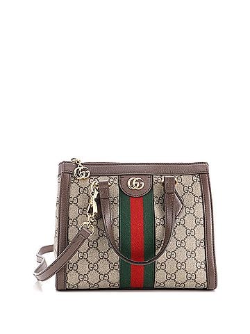 Gucci Ophidia Top Handle Tote GG Coated Canvas Small (view 1)