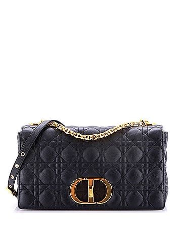 Christian Dior Caro Bag Cannage Quilt Calfskin New Medium (view 1)