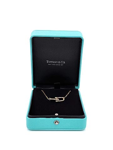 Tiffany & Co. HardWear Double Link Pendant Necklace 18K Yellow Gold with Diamonds Small (view 2)