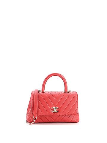 Chanel Coco Top Handle Bag Chevron Caviar Mini (view 1)