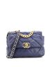 Chanel 100% Leather Blue 19 Flap Bag Quilted Leather Medium One size - photo 1